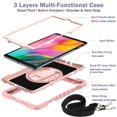 thumbnail image 5 of Dteck for Samsung Galaxy Tab S6 Lite case 10.4 Inch 2022/2020 with Rotating Hand Strap Stand/Shoulder Strap, Heavy Duty Shockproof Case for Galaxy Tab S6 Lite (SM-P610/P613/P615/P619),Rosegold, 5 of 7