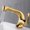 Black, variant on Basin Tap with Pull Out Spray Hot and Cold 2 Modes Brass Single Hole Telescopic Single Handle Bathroom Sink Mixer Taps-Golden