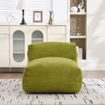 thumbnail image 4 of Big Bean Bag Chair for Adults, Memory Foam Lounger Sofa with Ottoman, Comfy Corduroy Beanbag for Living Room, Bedroom, Olive, 4 of 12
