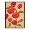 thumbnail image 2 of Kate and Laurel Sylvie Persimmon Framed Canvas Wall Art by Emma Daisy, 18x24 Gold, Simple Floral Botanical Wall Décor, 2 of 6