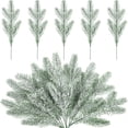 thumbnail image 4 of Toystoory Plantas de tallos de pino de imitación, decoración navideña de tacto Real, tallos de pino de Norfolk, decoración del hogar, plantas Verde con polvo 24PCS, 4 of 6