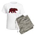 thumbnail image 5 of CafePress - Buffalo Plaid Bear Women's Light Pajamas - Women's Short Sleeve Print T-Shirt and Pants Light Cotton Pajama Set, 5 of 7