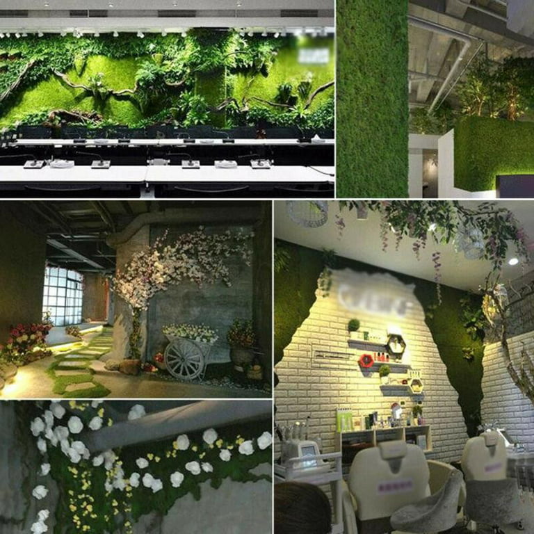 JINGT 1*2M Fake Artificial Moss Green Plants DIY Grass for Vivid Home  Interior Decor 