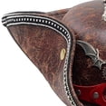 thumbnail image 7 of Byfri Skull Wings Tricorne Pirate Hat Punk Colonial Style Party Hat 56-58cm, 7 of 7