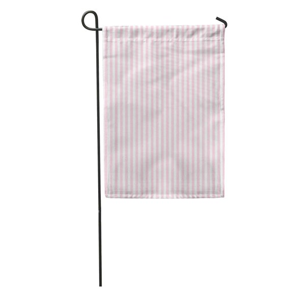 POGLIP Lines Pink White Stripes Pattern Straight Modern Grid Classic Vintage Garden Flag Decorative Flag House Banner 12x18 inch