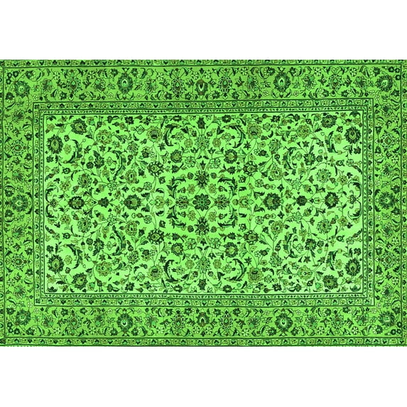 Ahgly Company Indoor Rectangle Persian Green Traditional Area Rugs, 2' x 5'