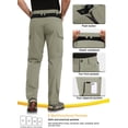 thumbnail image 4 of Hiauspor Convertible Hiking Cargo Work Pants Elastic Waist with 6 Pockers Green 4XL, 4 of 6
