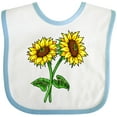 thumbnail image 3 of Inktastic Pair of Sunflowers Boys or Girls Baby Bib, 3 of 4