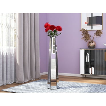 SHYFOY 15” Glass Glam Decorative Floor Vases