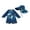 Blue, variant on Hirigin Toddler Baby Boy 3-Pieces Swimsuit Sets UPF 50+ Rash Guards Long Sleeve Shark Bathing Suit and Swim Trunks with Sun Hat