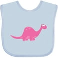 thumbnail image 3 of Inktastic Pink Dinosaur Girls Baby Bib, 3 of 4