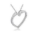 thumbnail image 3 of 10K White Gold 1/2ct Diamond Heart Pendant Necklace, 3 of 4