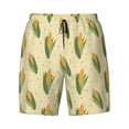 thumbnail image 4 of Lsque Mens Swim Trunks Yellow Corn Pattern - Bathing Suit Compression Liner - Beach Swim Shorts Swimwear - (S-3XL) - Stretch Quick Dry -3X-Large, 4 of 9
