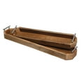 thumbnail image 1 of Set Of 2 Mango Wood Long Trays With Handle, 1 of 2