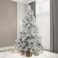 thumbnail image 2 of Vickerman 90" PVC Alberta Artificial Christmas Tree with LED Lights in White, 2 of 3