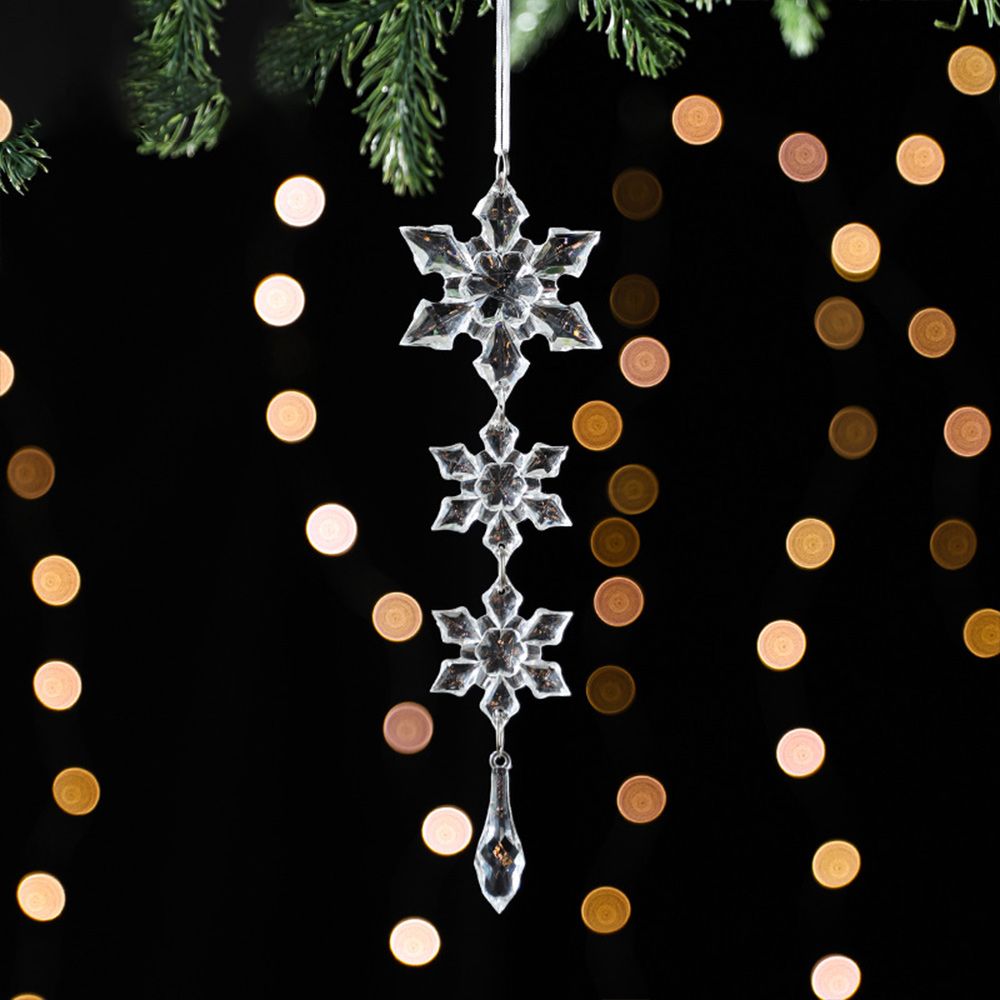 Pin en outdoor christmas decore Party Supplies DIY Gaden Decor Acrylic Snowflake Drop Balls Crystal