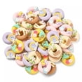 thumbnail image 3 of U8MO 50x Resin Donut Dessert Flat Back Charm Cabochons for Jewelry Making Decoration, 3 of 5