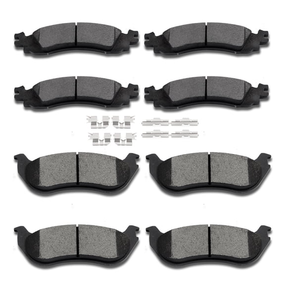 ECCPP 8PCS Ceramic Brake Pads Fits 2007-2010 for Ford Explorer Sport Trac 4.6L 2006-2010 for Mercury Mountaineer 4.0L Front Rear Left and Right