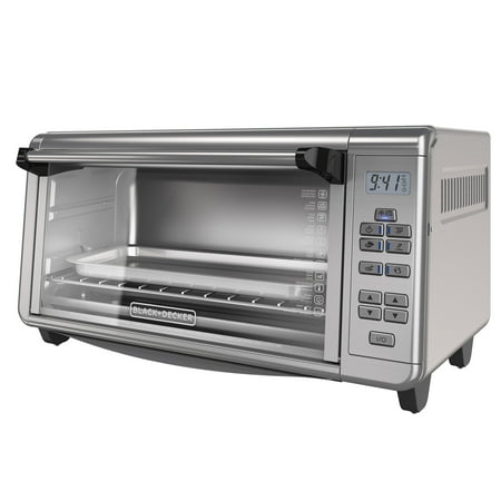 Portable Convection Ovens - Black & Decker Digital Stainless Steel Extra-Wide 8 Slice Convection Countertop Toaster Oven, 1 Each