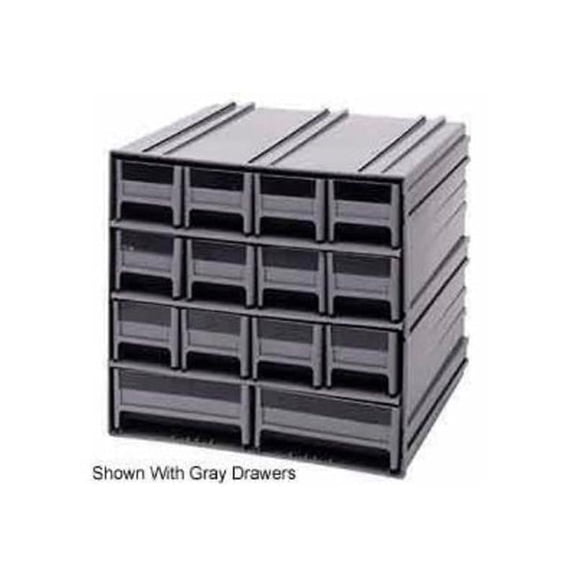Quantum Storage Systems B382187 QIC-12123 Interlocking Storage Cabinet with 14 Blue Drawers - 11.75 x 11.37 x 11 in.