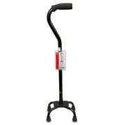 Equate Quad Walking Cane with Small Base – Height Adjustable, 300 lb Capacity