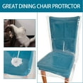 thumbnail image 5 of 2 Pack Plastic Chair Covers for Dining Chairs, Waterproof Thick Plastic Dining Chair Covers, Dustproof, Anti Sauce, Cat Scratching and Kid Smearing, Clear Plastic Chair Protectors, 5 of 7