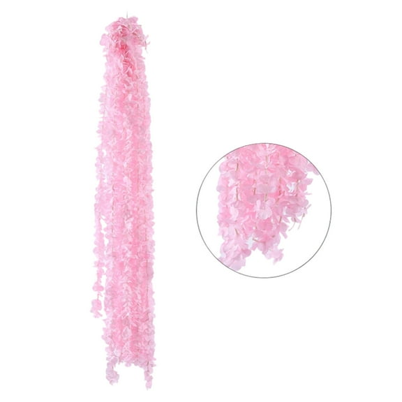Bcylexb 10-Pack 3.3FT Artificial Hydrangea Hanging Plants and Vines, Greenery Garland Decor for Garden, Porch, Terrace and Home Wedding Decoration, Pink