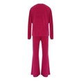 thumbnail image 5 of Gibobby Conjunto de sudadera informal para mujer Conjunto casual de pantalones largos de pierna ancha con cuello redondo y manga larga para mujer(Rosa caliente,M), 5 of 5