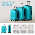 Zimtown 3 Piece Luggage Set, Carry on Suitcase Sets Hardside Lightweight Spinner with TSA Lock