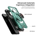 thumbnail image 4 of Compatible Case for Nokia C200 Case with Tempered Glass Screen Protector [Military Grade] Ring Car Mount Kickstand Shockproof Hard Phone Case - Teal, 4 of 7