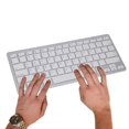 thumbnail image 1 of Wireless Gaming Keyboard Computer Game Universal Bluetooth Keyboard for Spanish German Russian French Korean Arabic English white, 1 of 5