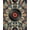 Black Red Gold, Pattern 1, variant on ODIKA 2'x3' Washable Accent Rug Pet Friendly, Bedside Mat Record Vinyl Spinning Disc Glossy Grooves Cream Border Round for Bedroom, Nursery, RV