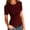 Wine red, variant on Summer Slim Fit Short Sleeve Women Crew Neck T Shirt