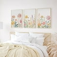 thumbnail image 4 of Watercolor Wildflower Wall Art Decor Colorful Flower Pictures Canvas Floral Botanical Wall Art Vintage Prints Poster Floral Painting Artwork for Living Room Bedroom Unframed(only canvas), 4 of 6