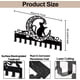 thumbnail image 2 of Perchero de pared de metal con diseño de gato, luna y mariposa, 15,7 x 9,8 pulgadas, con 10 ganchos, diseño de animales, plantas y arte negro., 2 of 9