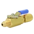 thumbnail image 2 of 1/4in Straight Brass Manual Shut off Valve R410A/R134A/R12 for Refrigeration Equipment(Blue), 2 of 8