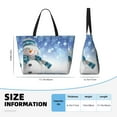 thumbnail image 4 of Daiia Christmas Snowman In The Snow Beach Travel Bag - Water-Resistant Beach Bag, Lightweight Tote with 7 Pockets for Women and Men - Gym,Pool,Camping,Reusable Grocery Bag, 4 of 7