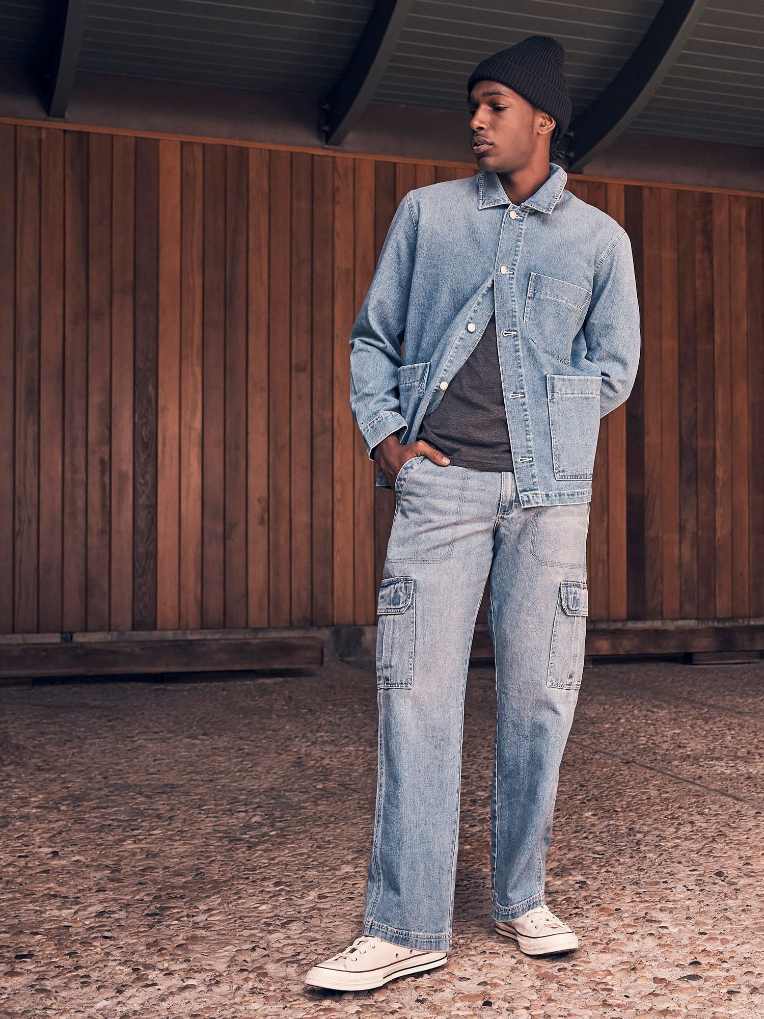 Wrangler® Men's Utility Denim Cargo Jeans
