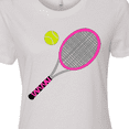 thumbnail image 4 of Inktastic Pink Tennis Racket and Ball Women's T-Shirt, 4 of 5