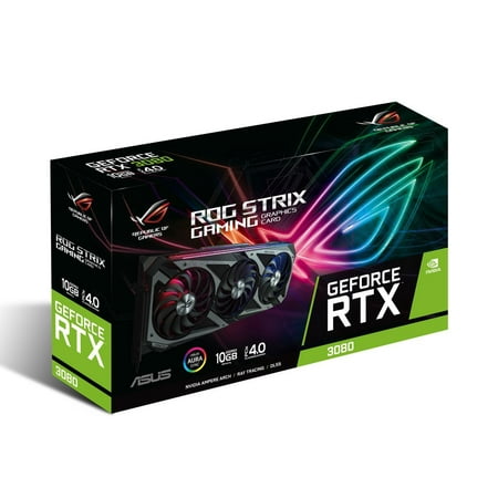 ASUS - GeForce RTX 3080 10GB GDDR6X PCI Express 4.0 Strix Graphics Card - Black