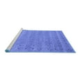 thumbnail image 2 of Ahgly Company Machine Washable Indoor Rectangle Abstract Blue Contemporary Area Rugs, 2' x 4', 2 of 4
