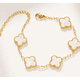thumbnail image 2 of 4pzs Xtellar Collar Y Pulsera Y Aretes Trébol Regalos Para Mujer Color Blanco, 2 of 3