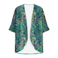 thumbnail image 5 of MKOSPLRT Lightweight Spring Cardigan for Girls 3-14 Years Open Front 3/4 Sleeve Chiffon Cardigans Casual Boho Floral Print Cardigans, 5 of 5