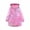 A02-Pink, variant on Jinhomg Girls Rain Jackets Waterproof Hooded Fleece Lined Raincoats Print Water-Resistant Lightweight Windbreakers for Kids 10 Years