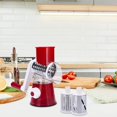 thumbnail image 4 of Manual Meat Grinder, 3-in-1 Vegetable Chopper, Hand Cranked Food Processor for Slicing Dicing Grating(Red), 4 of 6