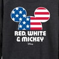 thumbnail image 3 of Disney - Americana - Red White And Mickey - Women's Lightweight French Terry Long Sleeve Shirt, 3 of 5