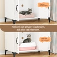 thumbnail image 6 of Tuekys Cat Litter Box Enclosure with Shelves, Litter Box Enclosure, Hidden Litter Box Furniture, Sturdy Cat Washroom Storage, Indoor Cat House Furniture,White, 6 of 7