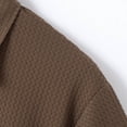 thumbnail image 3 of Polo Shirt for Men Short Sleeve Quarter Zipper Polo Tees Loose Fit Coffee Mens Beach Outfit, 3 of 8