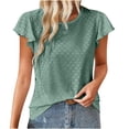 thumbnail image 2 of LOVZFMLL Hauts d'Été pour Femmes T-shirt à Manches Courtes Col Rond, 2 of 8