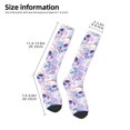 thumbnail image 2 of Naloa white Skull crystal flower Thigh High Socks Extra Long Stretchy Sock Women Over Knee High Opaque Stocking Daily Wear, 2 of 6